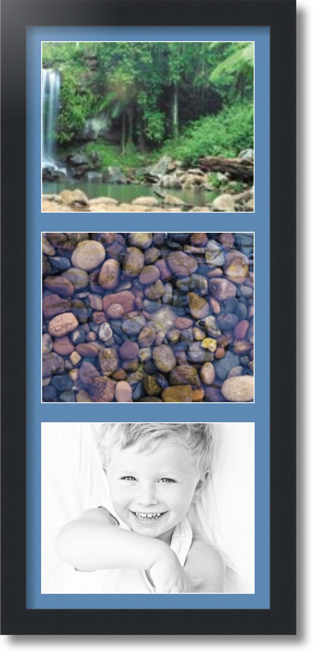 ArtToFrames Collage Photo Picture Frame with 3 - 8x10 inch Openings, Framed in Black with Over 62 Mat Color Options and Plexi Glass (CSM-3926-2156)